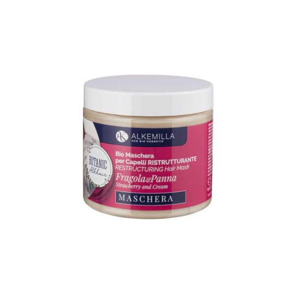 Alkemilla Bio Maschera Capelli Ristrutturante Panna e Fragola - immagine 2